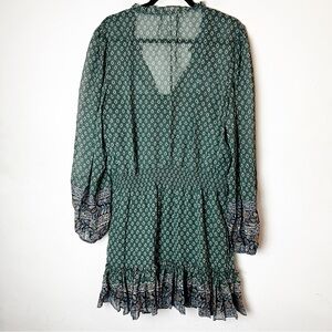 SZ 16 Veronica Beard Green Paisley Print Flow Dress